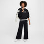 Pants de pierna ancha para niña Nike Sportswear Club Fleece – Negro/Negro/Blanco – vista 6