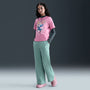 Pants de pierna ancha para niña Nike Sportswear Club Fleece – Cañón/Cañón/Blanco – vista 1
