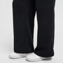 Pants de pierna ancha para niña Nike Sportswear Club Fleece – Negro/Negro/Blanco – vista 5