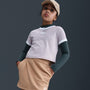 Falda de French Terry para niñas talla grande Nike Sportswear Club – Cáñamo/Cáñamo/Blanco – vista 5