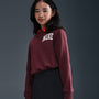 Falda de French Terry para niñas talla grande Nike Sportswear Club – Negro/Negro/Blanco – vista 2