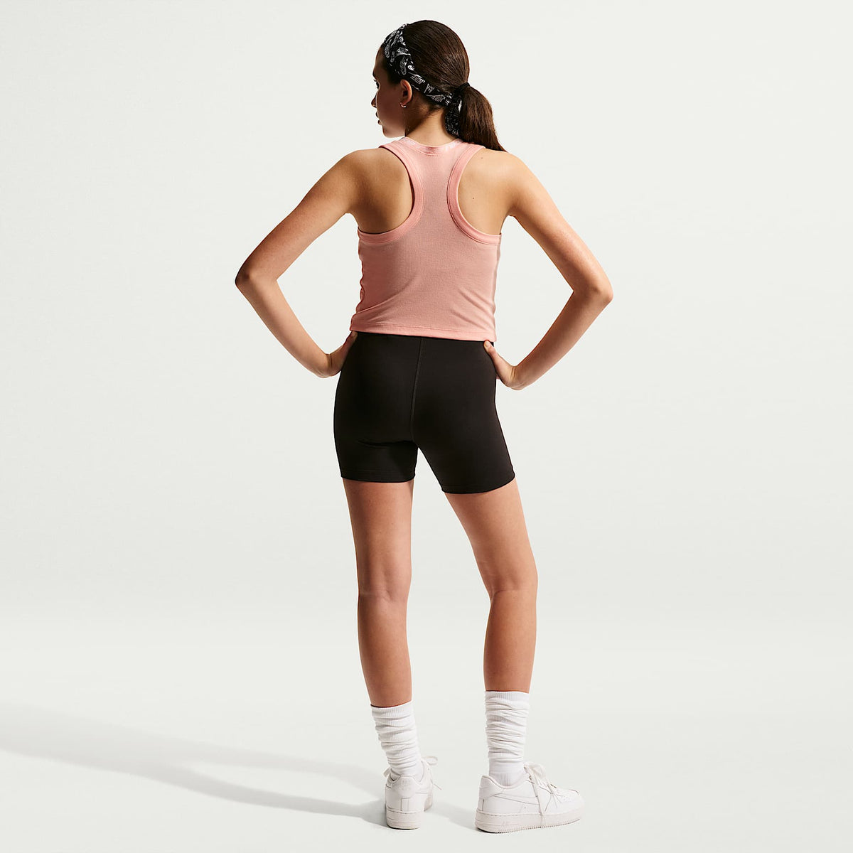 Camiseta de tirantes Dri-FIT para niña talla grande Nike Sportswear – Naranja ártico – vista 5