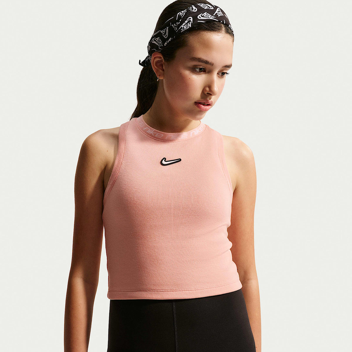 Camiseta de tirantes Dri-FIT para niña talla grande Nike Sportswear – Naranja ártico – vista 1
