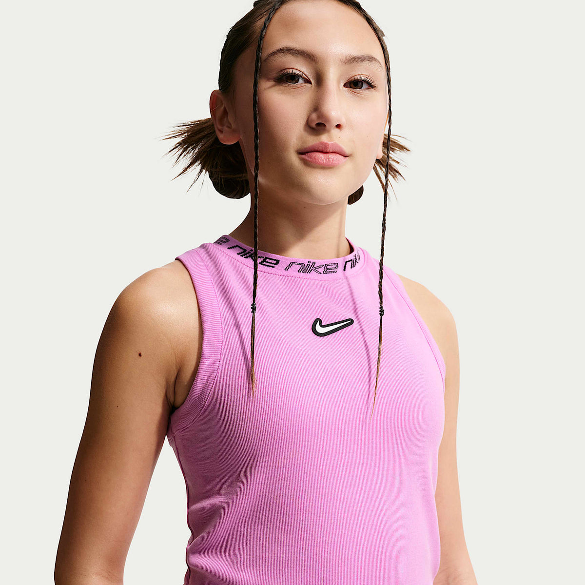 Camiseta de tirantes Dri-FIT para niña talla grande Nike Sportswear – Magenta claro – vista 1