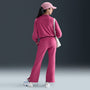 Cárdigan de manga larga de tejido Fleece para niña talla grande Nike Sportswear – Remolacha dulce/Blanco – vista 5