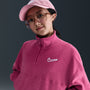 Cárdigan de manga larga de tejido Fleece para niña talla grande Nike Sportswear – Remolacha dulce/Blanco – vista 3