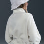 Cárdigan de manga larga de tejido Fleece para niña talla grande Nike Sportswear – Perla suave/Blanco – vista 2