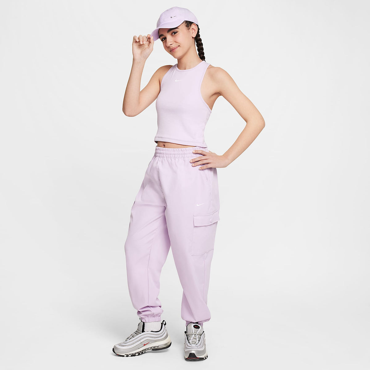 Camiseta de tirantes de tejido rib para niña Nike Sportswear – Muñeca – vista 5