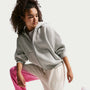 Pants holgados para niña talla grande Nike Sportswear Studio Fleece – Vela/Rosa alegre – vista 4