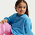 Nike Sportswear Sudadera oversize Studio de tejido Fleece para niños talla pequeña – Azul fútbol – vista 3