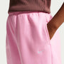 Pants holgados para niña Nike Sportswear Studio Fleece – Rosa amanecer/Blanco – vista 4