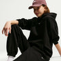 Pants holgados para niña Nike Sportswear Studio Fleece – Negro/Blanco – vista 4