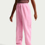 Pants holgados para niña Nike Sportswear Studio Fleece – Rosa amanecer/Blanco – vista 2
