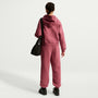 Pants holgados para niña Nike Sportswear Studio Fleece – Rosa humo/Blanco – vista 5
