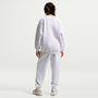 Sudadera de cuello redondo oversized para niña talla grande Nike Sportswear Studio – Abedul jaspeado/Blanco – vista 5