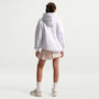 Sudadera con gorro sin cierre oversized para niña Nike Sportswear Studio Fleece – Abedul jaspeado/Blanco – vista 5