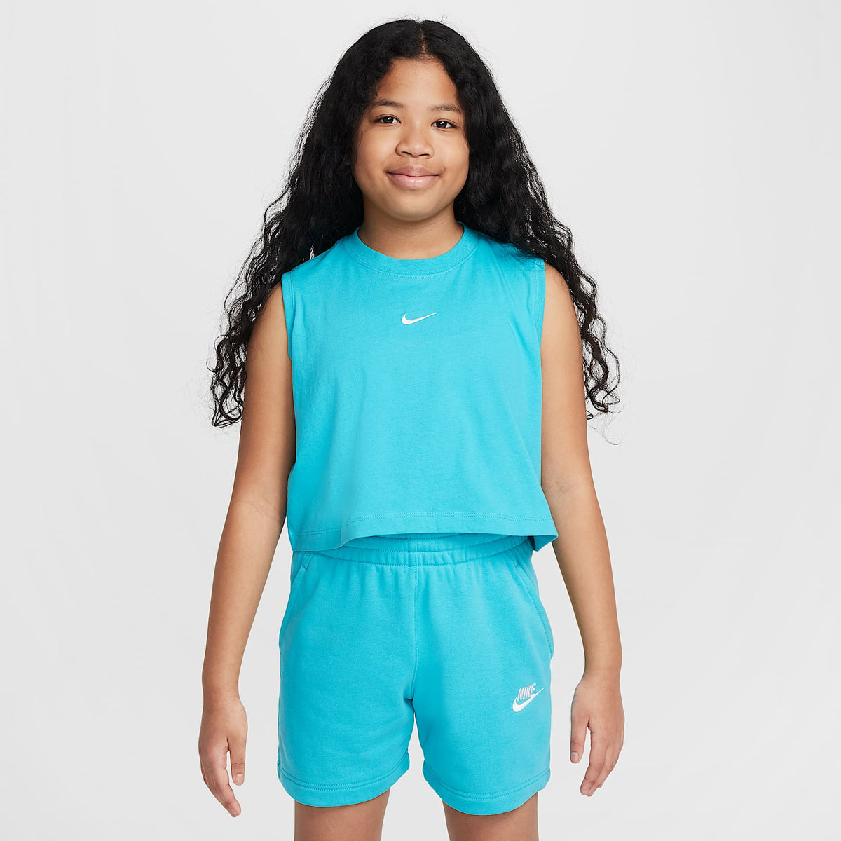 Camiseta de tirantes para niña talla grande Nike Sportswear – Cactus empolvado – vista 1