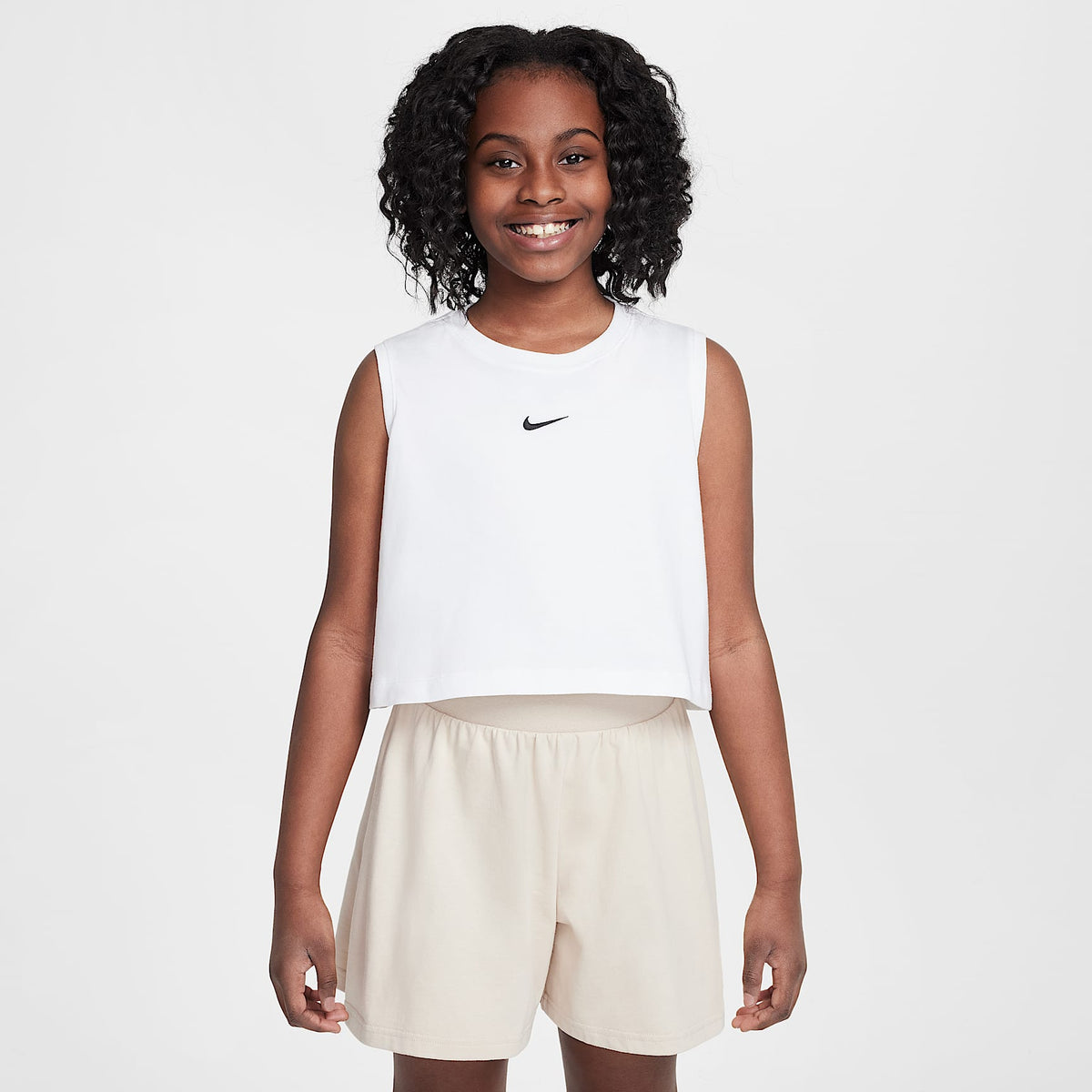 Camiseta de tirantes para niña talla grande Nike Sportswear – Blanco – vista 1