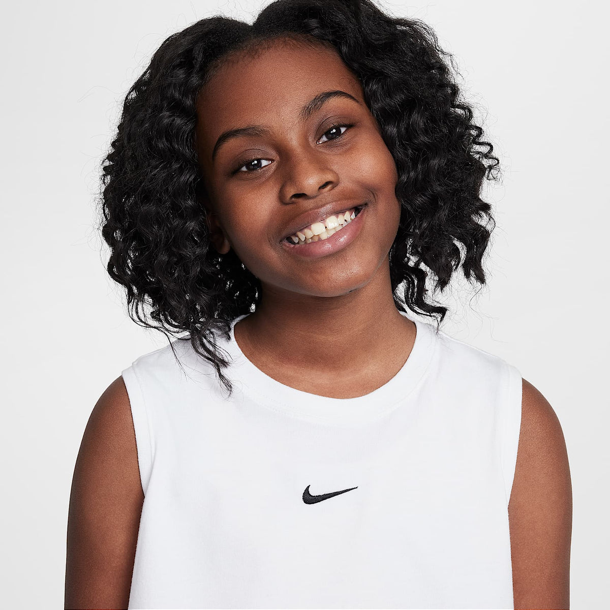Camiseta de tirantes para niña talla grande Nike Sportswear – Blanco – vista 3