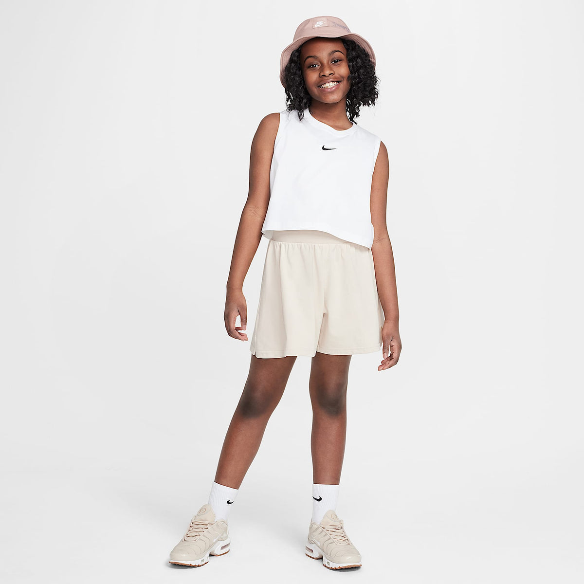 Camiseta de tirantes para niña talla grande Nike Sportswear – Blanco – vista 5