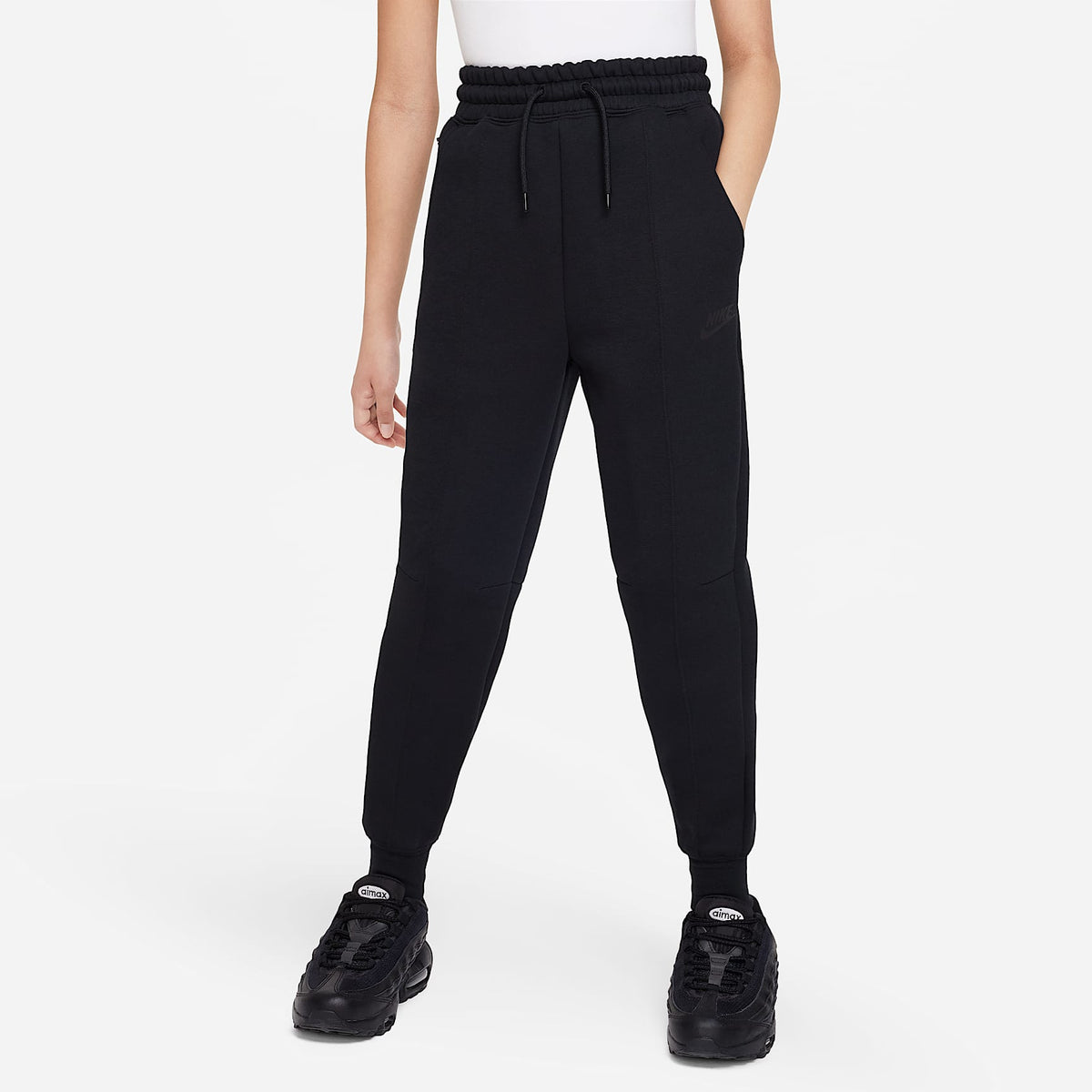 Joggers para niña talla grande Nike Sportswear Tech Fleece – Negro/Negro/Negro – vista 1