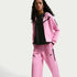 Pants de pierna ancha para niña talla grande Nike Tech Fleece – Rosa amanecer/Negro – vista 4