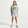 Playera de corte cuadrado para niña talla grande Nike Sportswear Essentials – Niebla pícea – vista 4