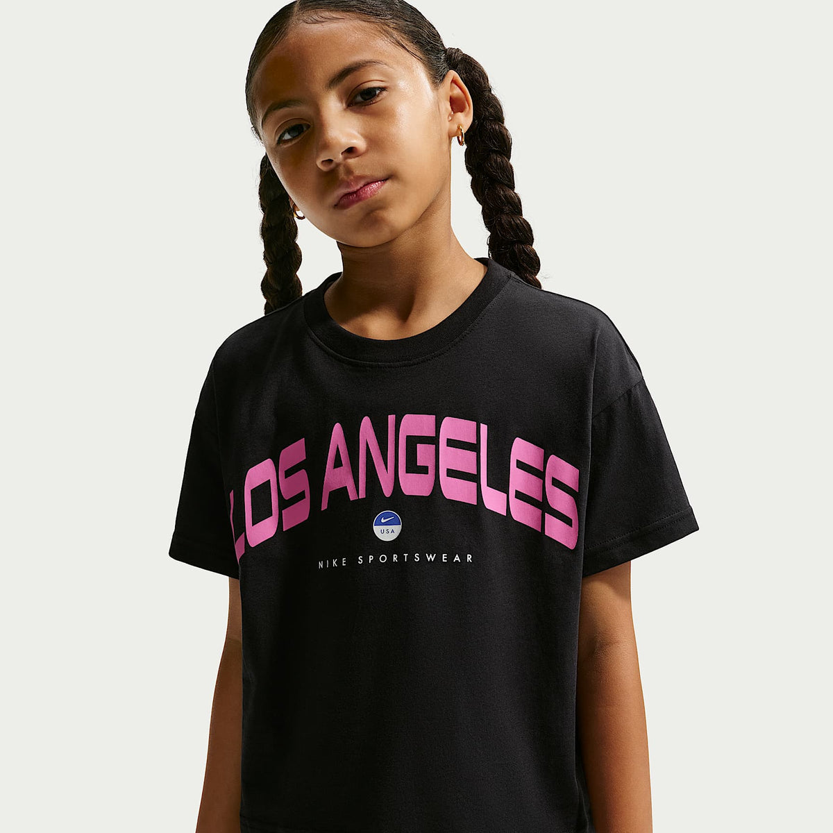 Playera para niña talla grande Nike Sportswear – Negro – vista 1