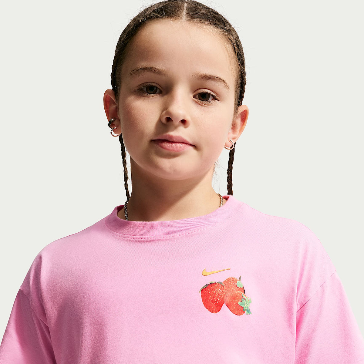 Playera para niña talla grande Nike Sportswear – Rosa amanecer – vista 2