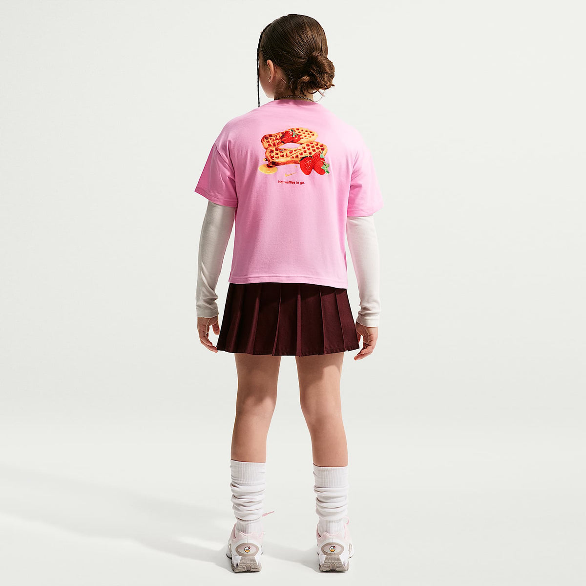 Playera para niña talla grande Nike Sportswear – Rosa amanecer – vista 5