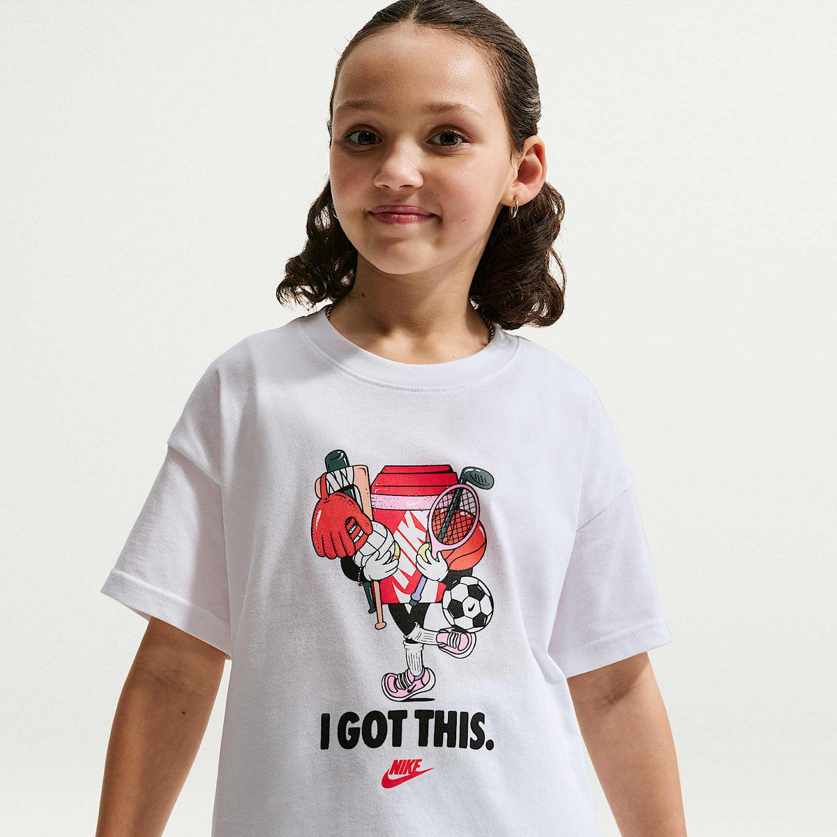 Playera para niños talla grande Nike Sportswear – Blanco – vista 1