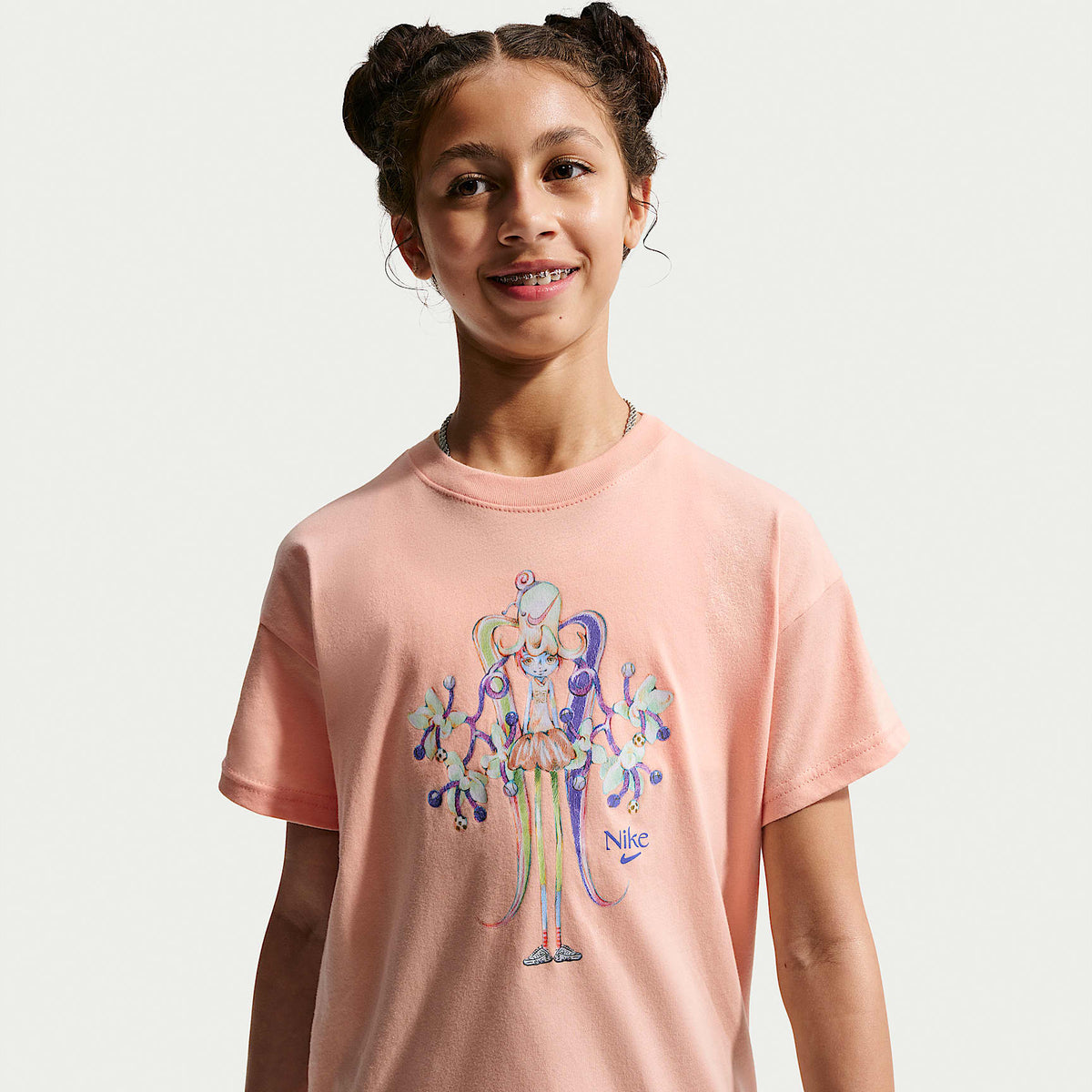 Playera para niña talla grande Nike Sportswear – Naranja ártico – vista 1