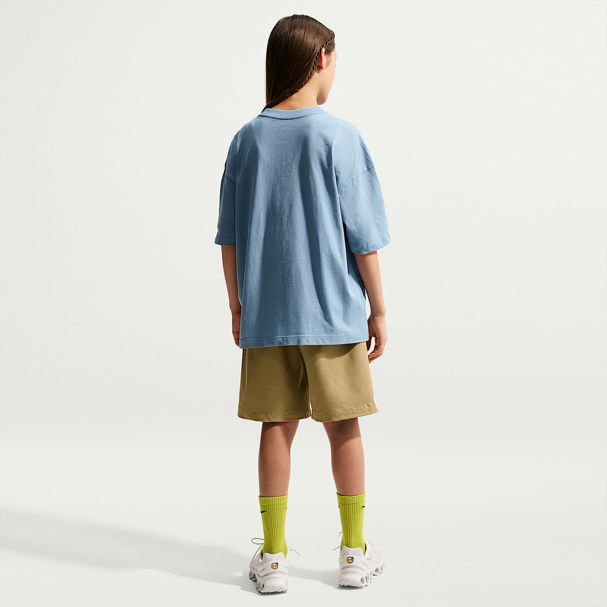 Playera oversized para niña talla grande Nike Sportswear – Azul de trabajo – vista 5