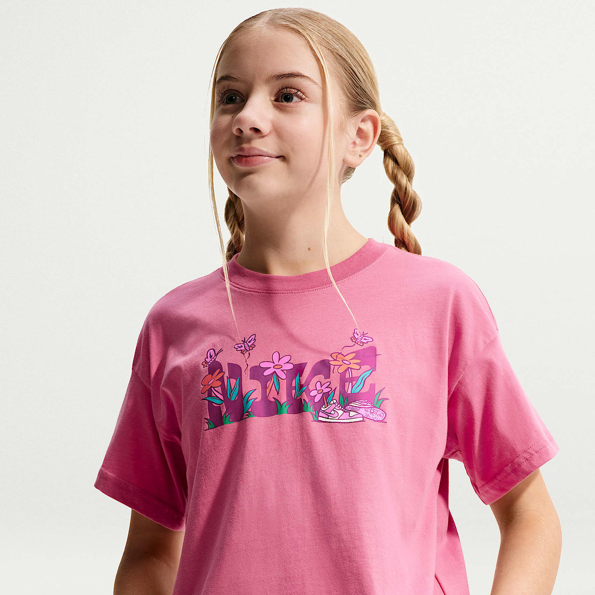 Playera para niña talla grande Nike Sportswear – Peonía – vista 1
