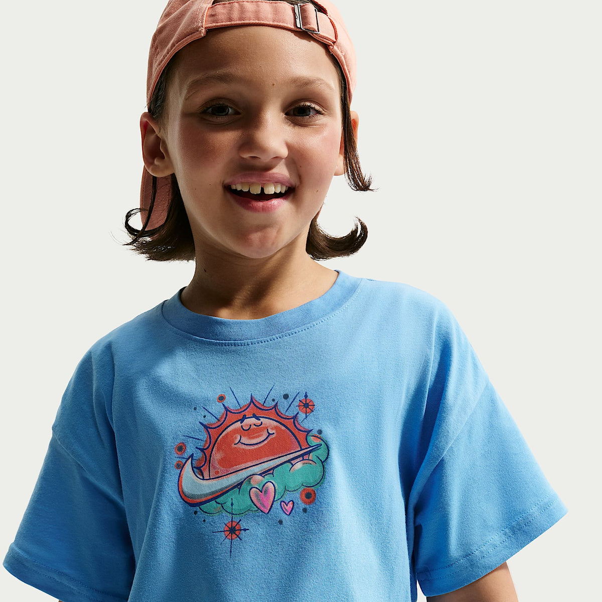 Playera para niños talla grande Nike Sportswear – Azul universitario – vista 2