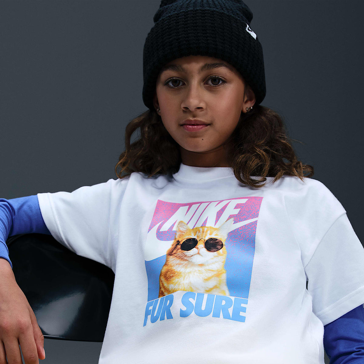 Playera para niña talla grande Nike Sportswear – Blanco – vista 3