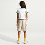 Playera cropped para niña talla grande Nike Sportswear – Blanco/Malaquita – vista 5