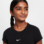 Playera cropped para niña talla grande Nike Sportswear – Negro – vista 3