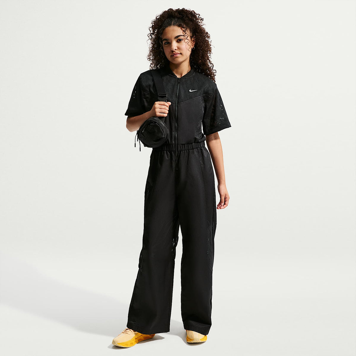Jumpsuit de baile de tejido Woven para niña talla grande Nike Sportswear – Negro – vista 1