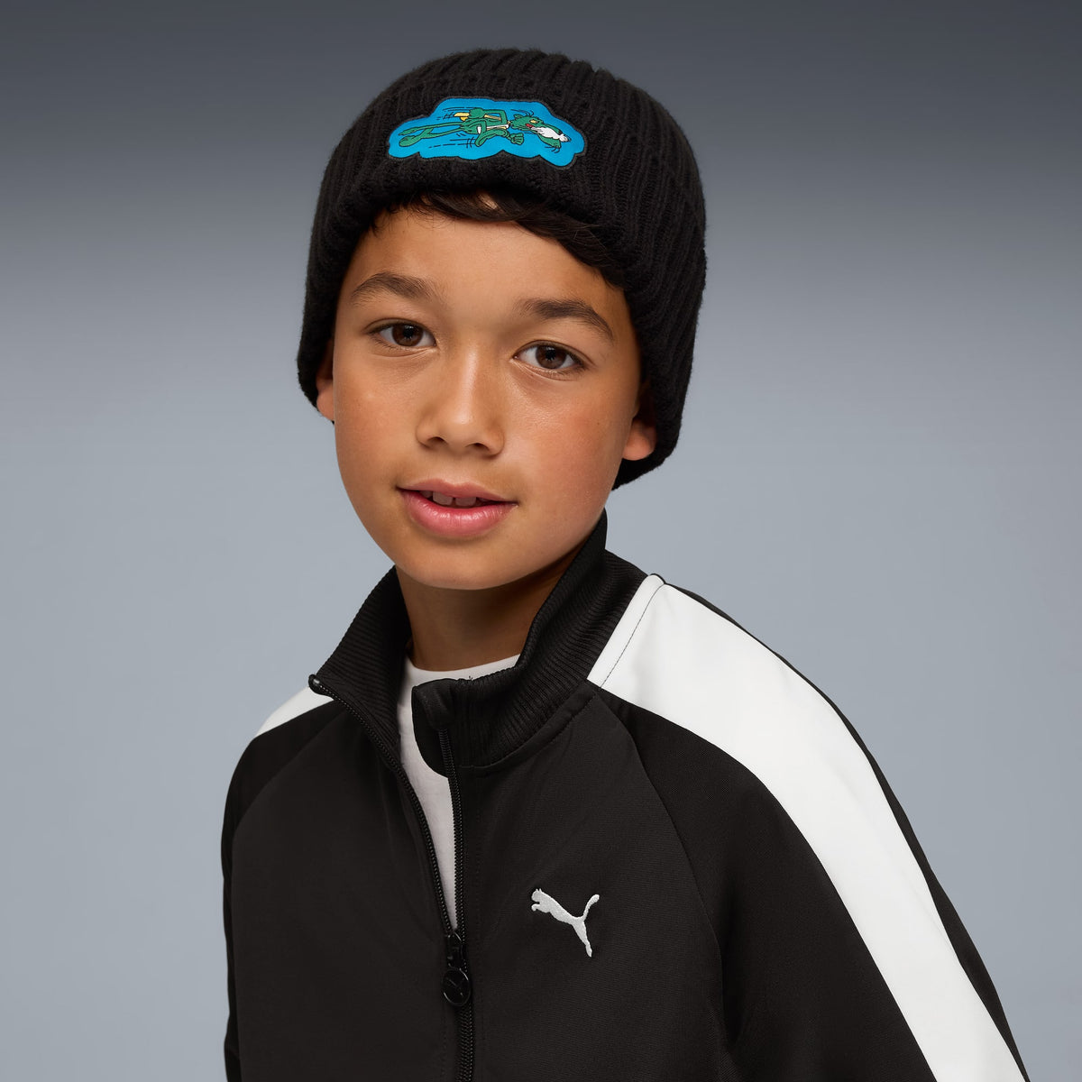 Gorro de corona media SUPER PUMA juvenil – PUMA BLACK – vista 1