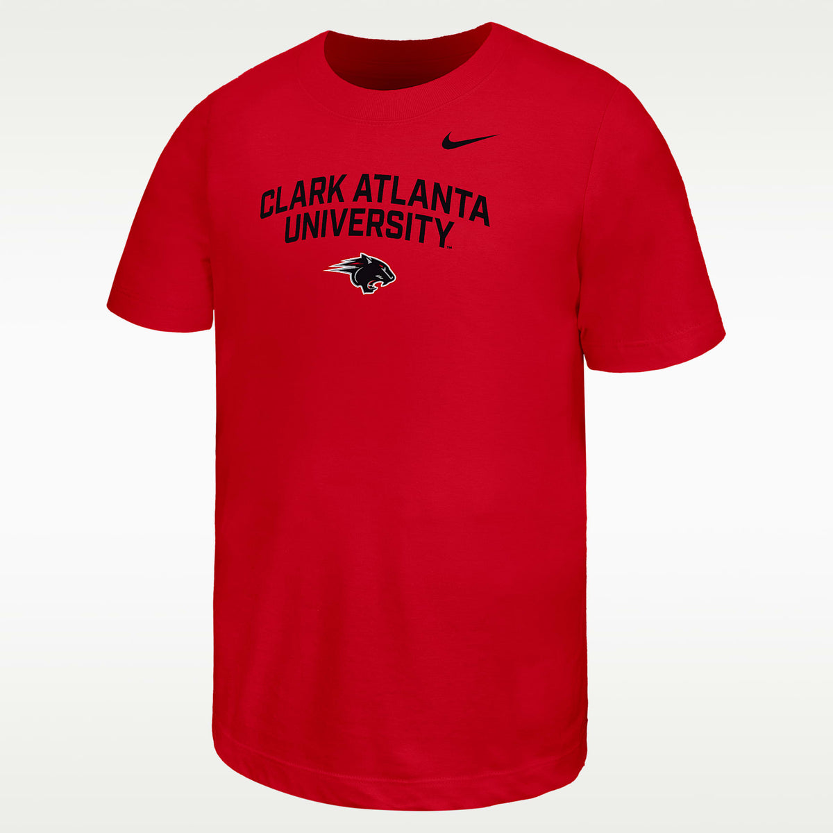 Playera de manga corta para niños talla grande Nike College (Clark Atlanta University) – Rojo universitario – vista 1