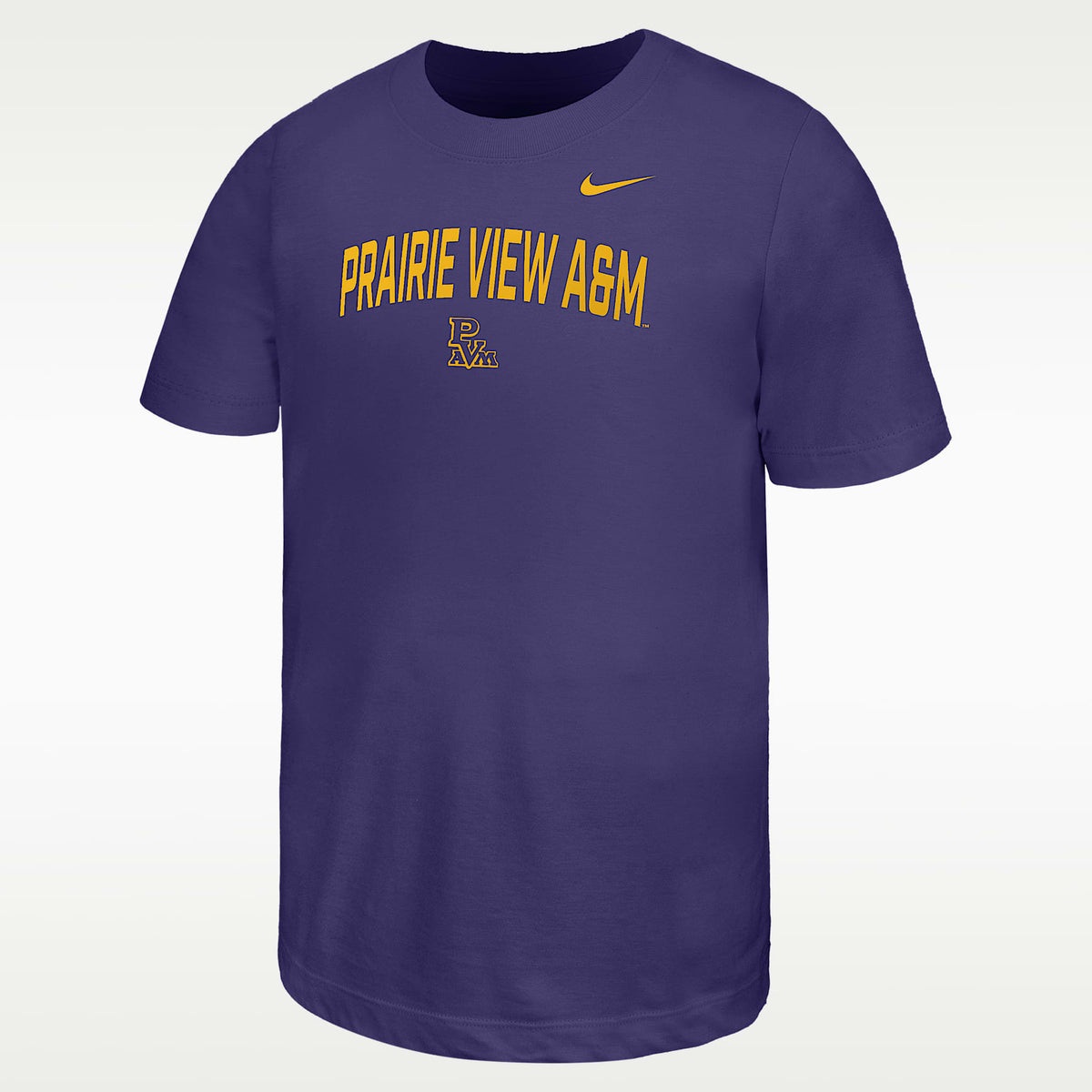 Playera de manga corta para niños talla grande Nike College (Prairie View A&M University) – Orquídea nuevo – vista 1