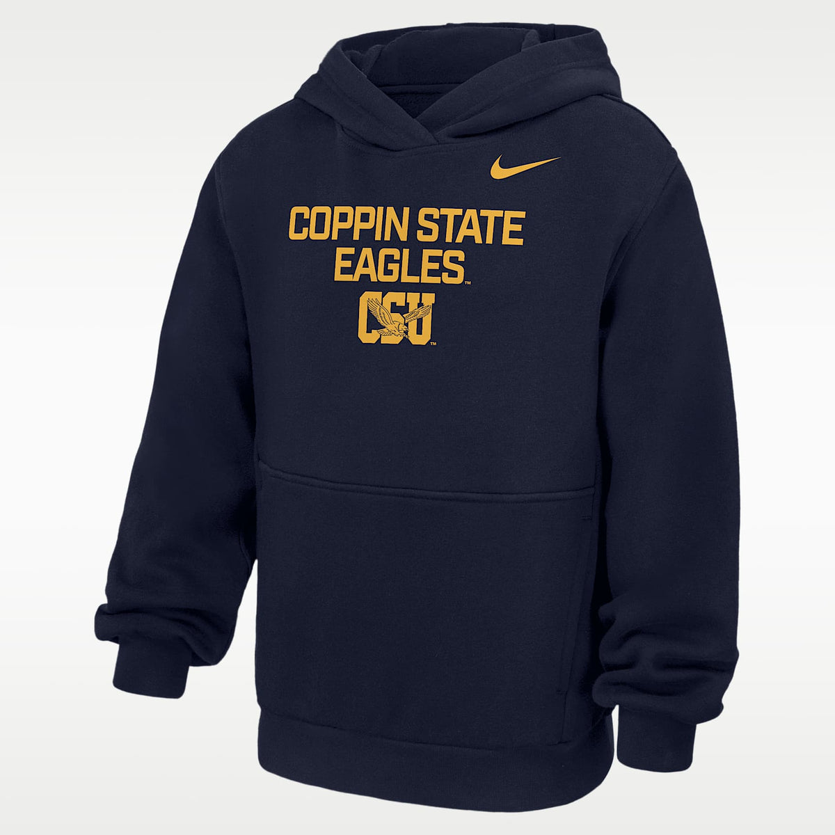Sudadera con gorro sin cierre Club Fleece para niños talla grande Nike College (Coppin State University) – Azul marino universitario – vista 1