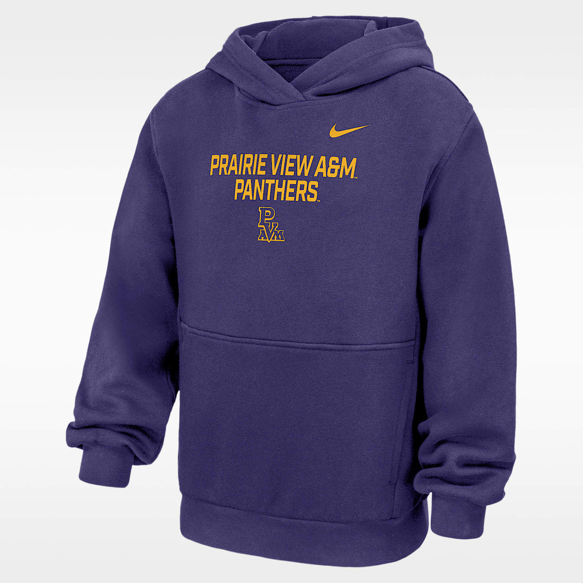 Sudadera con gorro sin cierre Club Fleece para niños talla grande Nike College (Prairie View A&M University) – Orquídea nuevo – vista 1