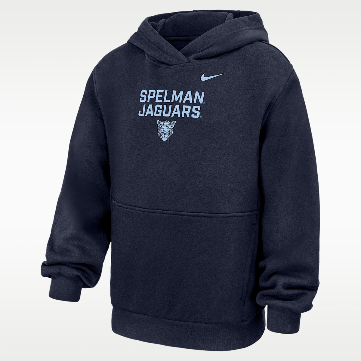 Sudadera con gorro sin cierre de tejido Fleece para niños talla grande Nike College (Spelman College) – Azul marino – vista 1