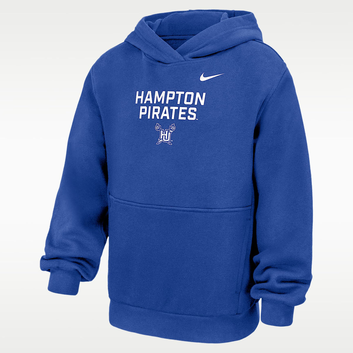 Sudadera con gorro sin cierre Club Fleece para niños talla grande Nike College (Hampton University) – Royal juego – vista 1