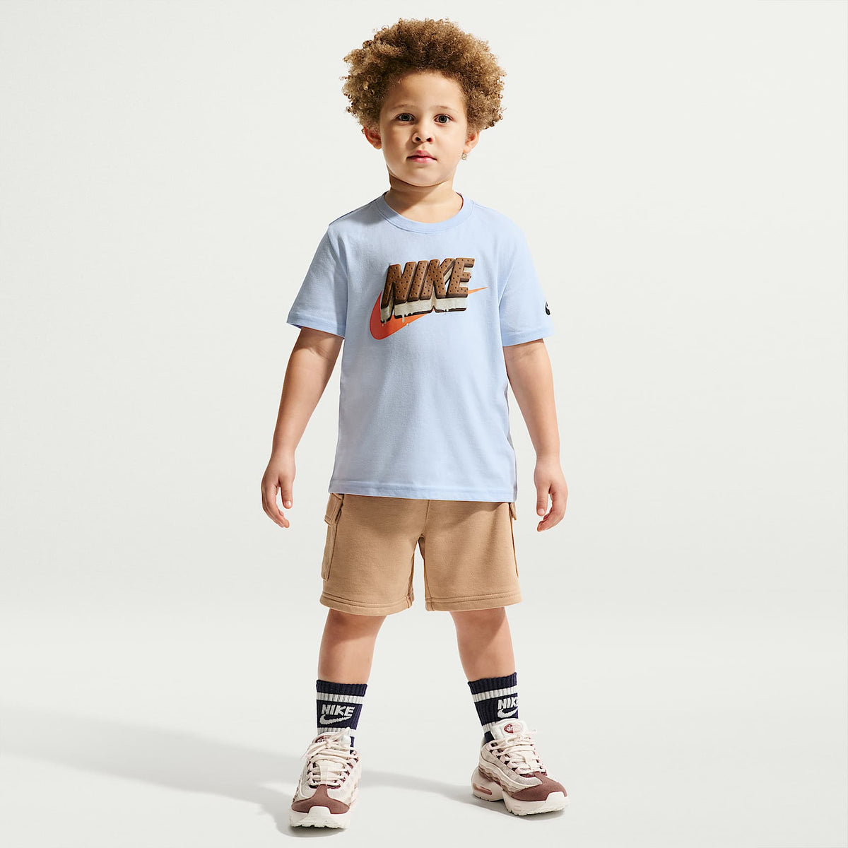 Playera Ice Cream Sandwich para niños talla pequeña Nike – Azul hidrógeno – vista 4