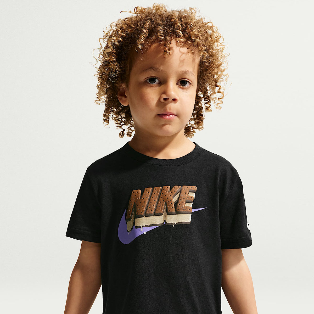 Playera Ice Cream Sandwich para niños pequeños Nike – Negro – vista 1