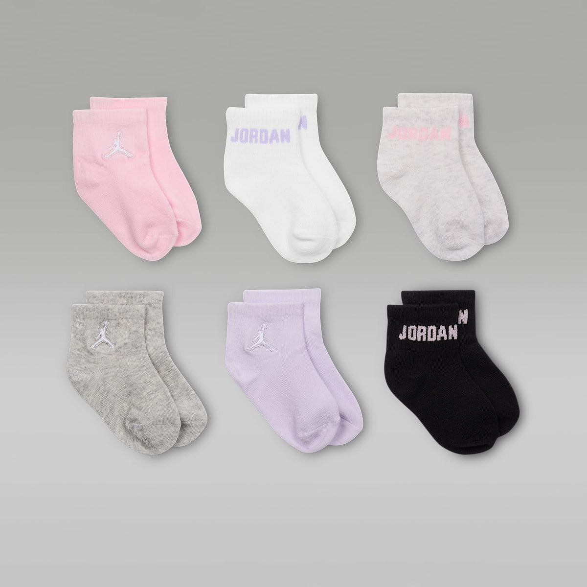 Calcetines al tobillo para bebé e infantil (6 pares) Jordan Everyday Essentials – Espuma rosa – vista 2