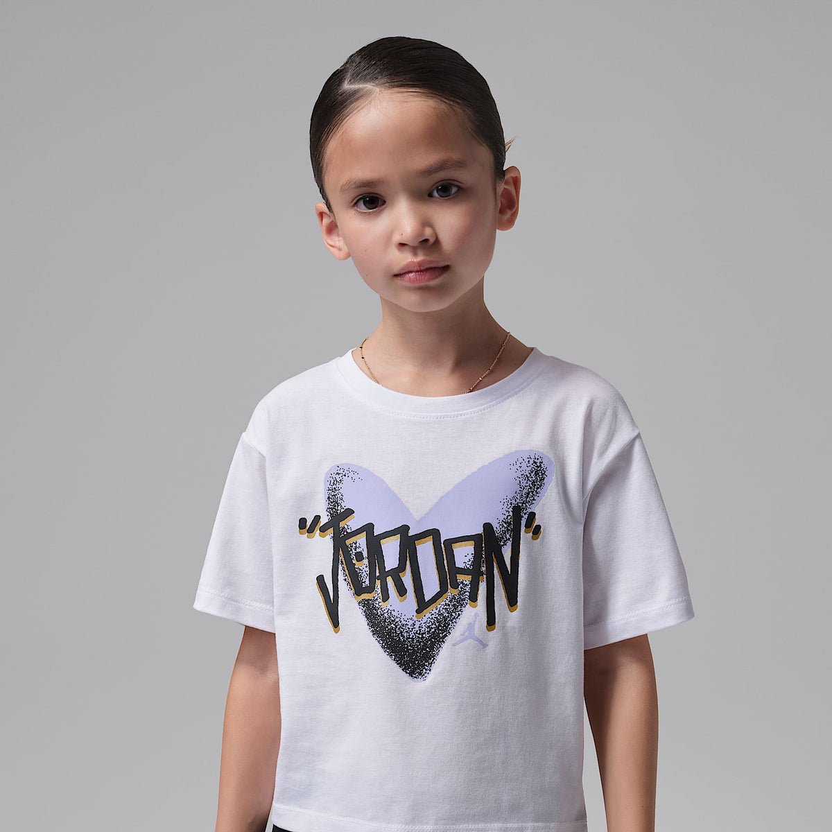 Conjunto de dos piezas con falda I Heart Jordan para niños talla pequeña Jordan – Negro – vista 3